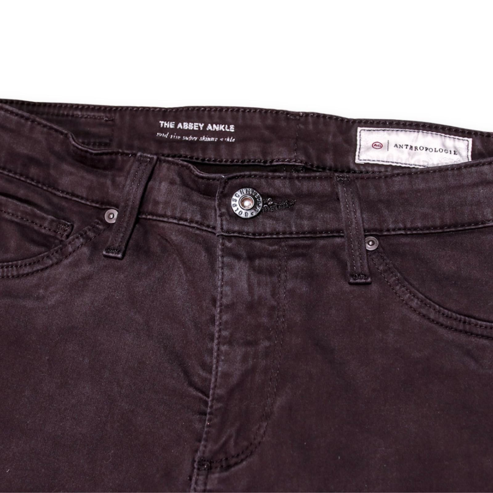 AG Adriano Goldschmied Anthropologie AG Abbey Ankle Skinny Jeans 27R Black Size 27" / US 4 / IT 40 - 2 Thumbnail