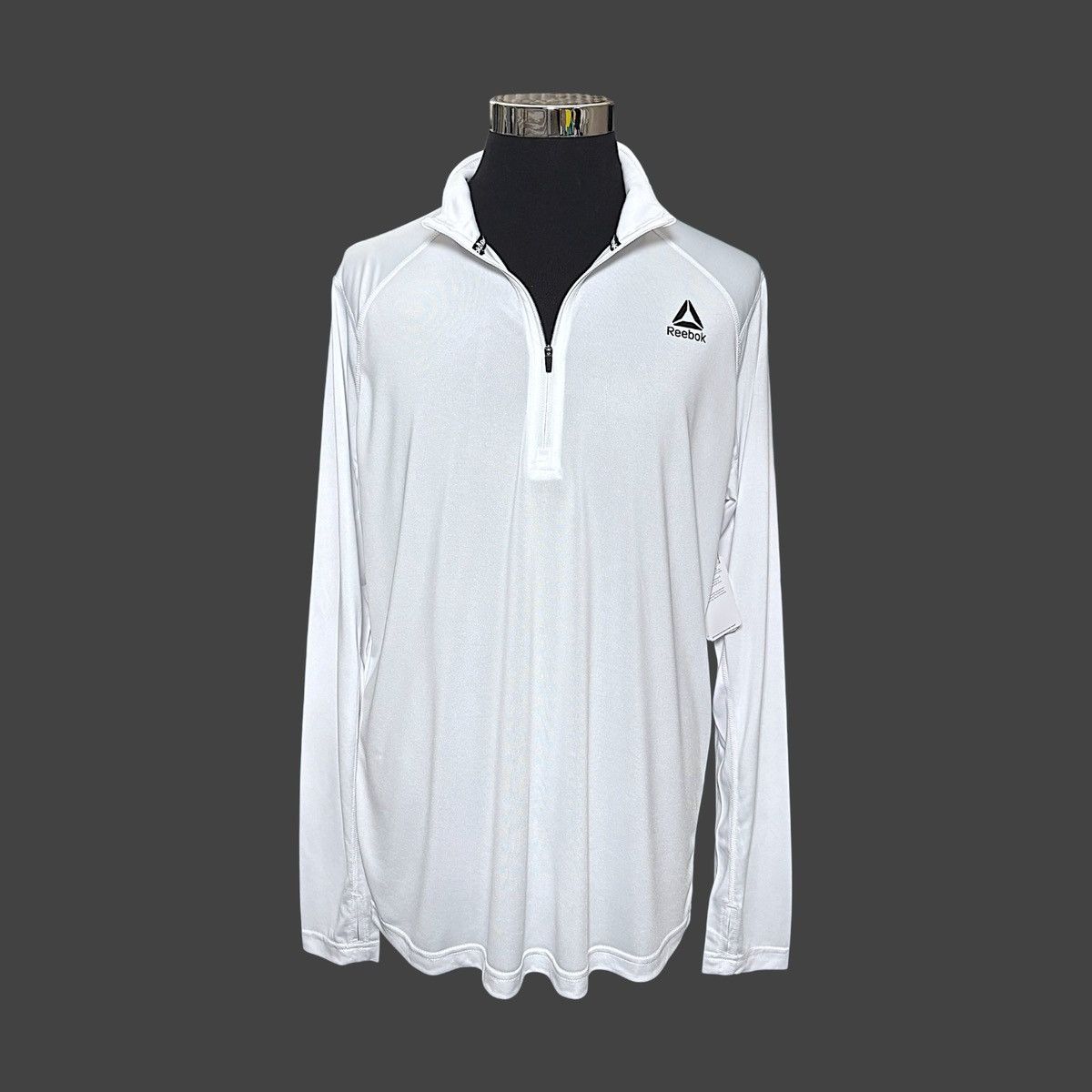 Reebok Reebok Men’s White Trail Long Sleeve Active Sweatshirt Sz L Size US L / EU 52-54 / 3 - 3 Thumbnail