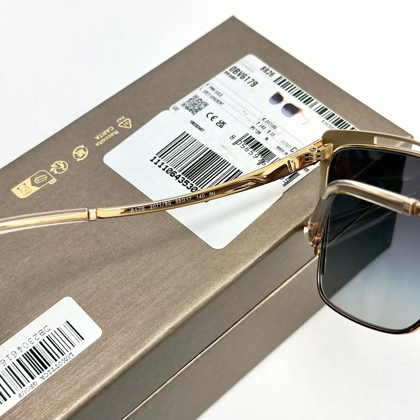 Bvlgari BVLGARI Serpenti BV6179 Gold Gray Snake Sunglasses 6179 Size ONE SIZE - 4 Thumbnail