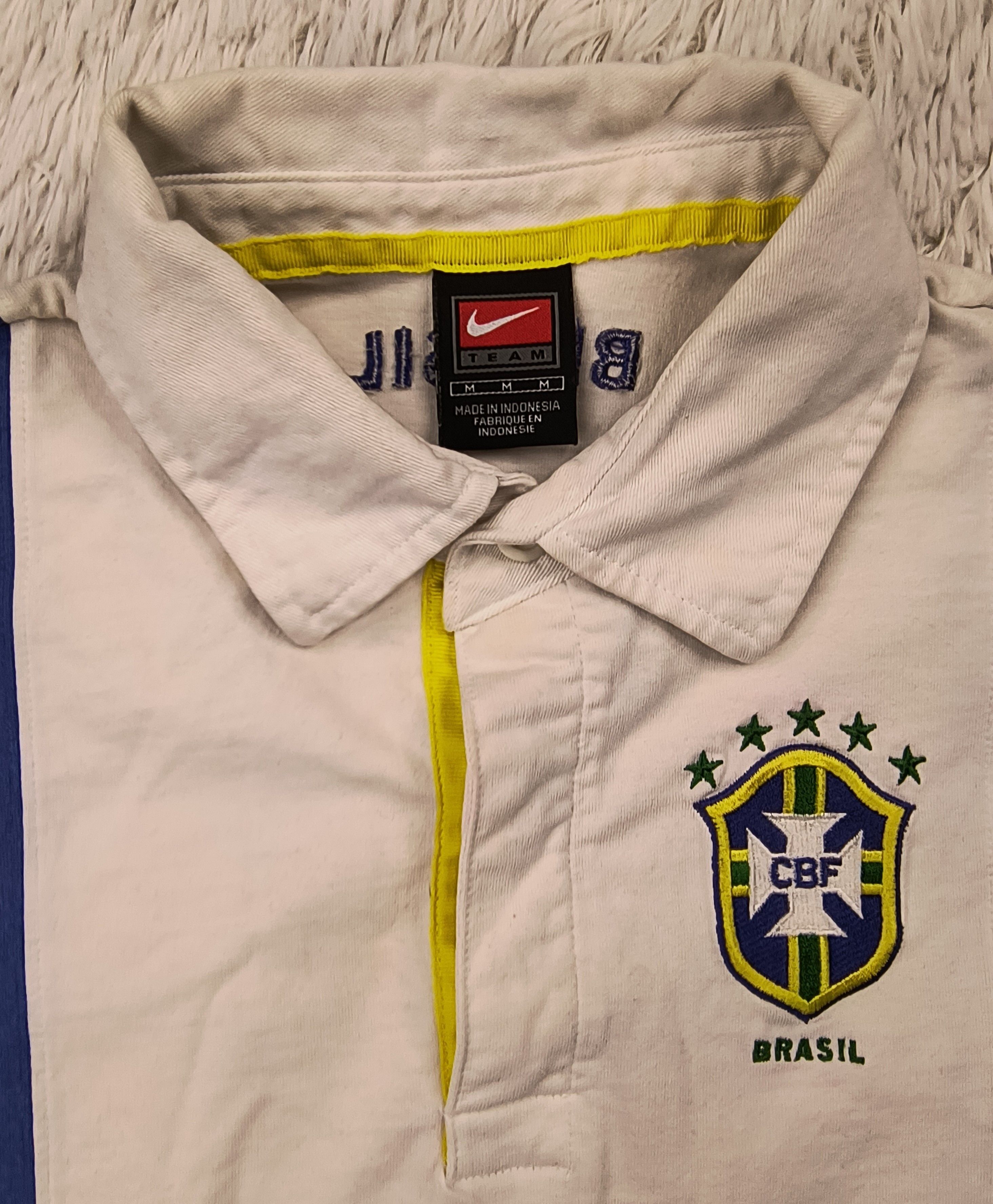 Nike Vintage Y2K Nike Brazil national soccer team polo rugby Size US M / EU 48-50 / 2 - 3 Thumbnail