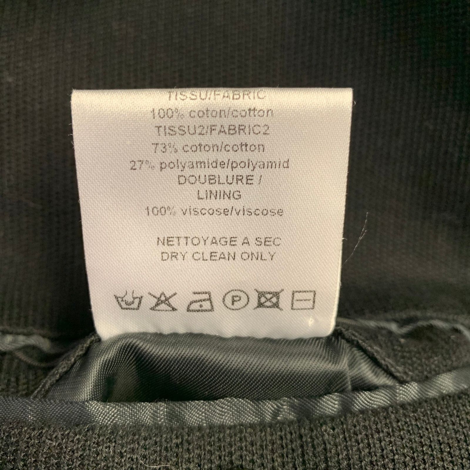 Lanvin Size 42 Black Mixed Fabrics Cotton Single breasted Jacket Size US L / EU 52-54 / 3 - 6 Thumbnail