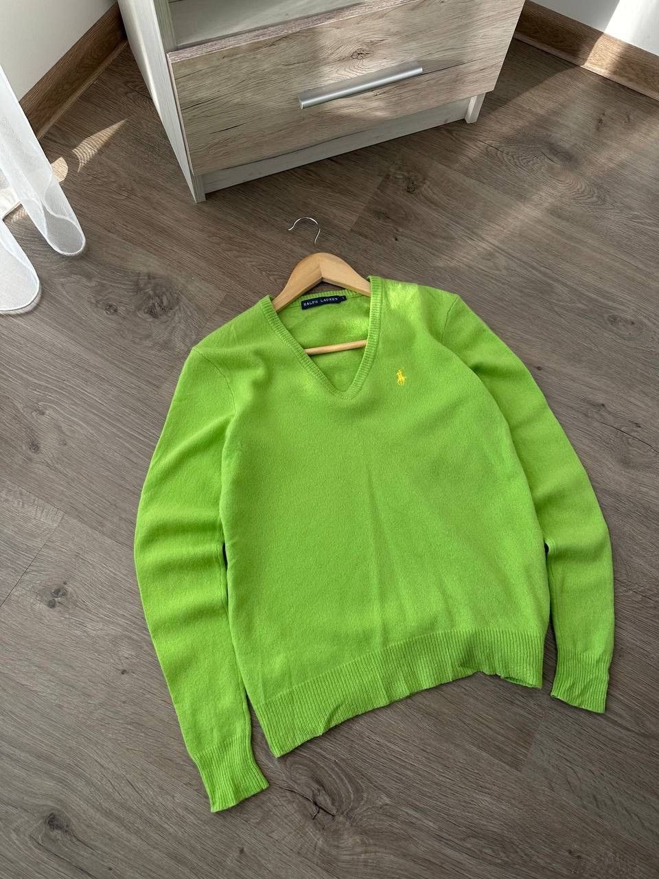 Polo Ralph Lauren × Vintage Vintage Polo Ralph Lauren Cashmere Green Sweater Size S / US 4 / IT 40 - 3 Thumbnail
