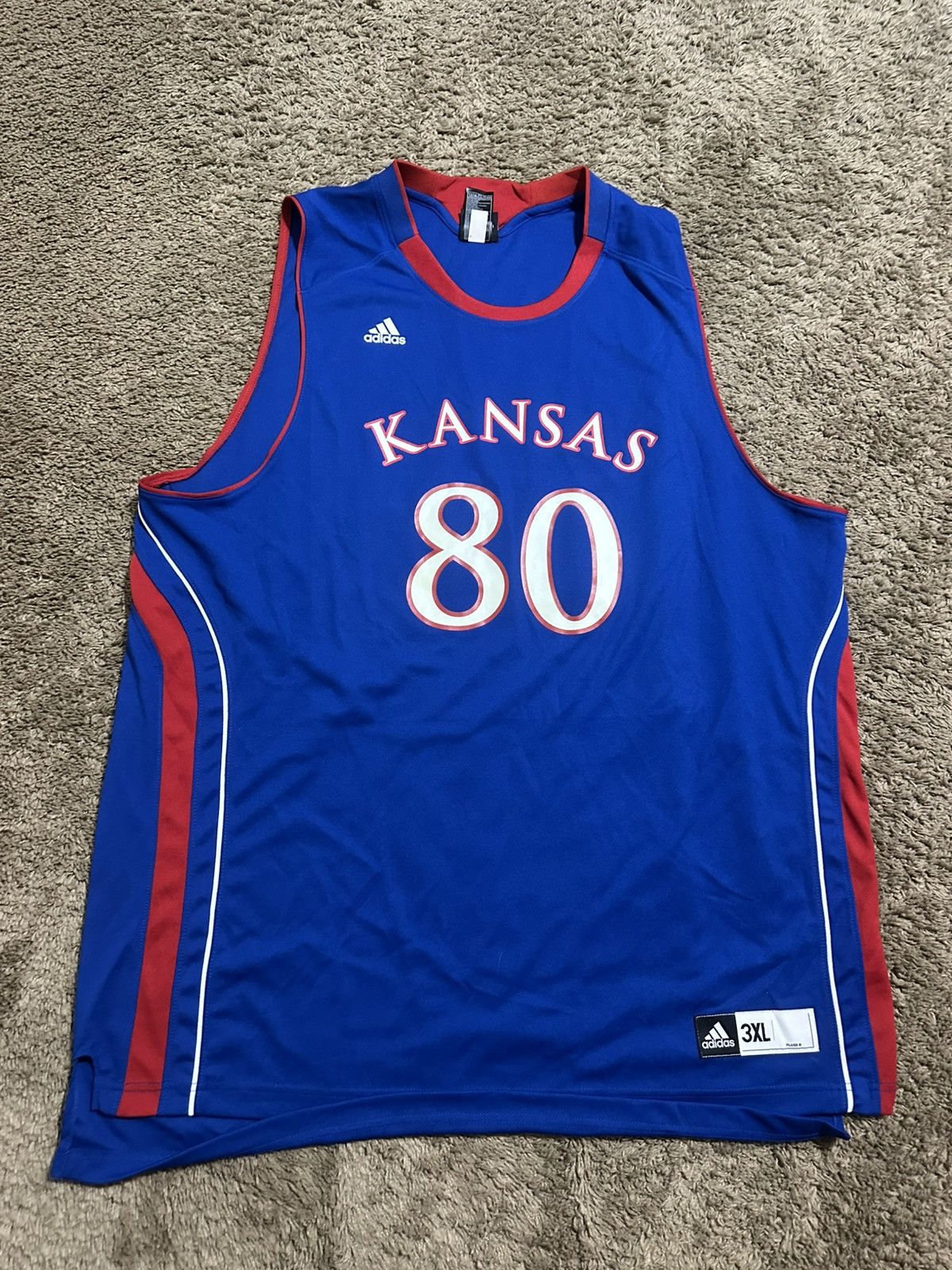 NCAA Vintage NCAA Kansas Jayhawks basketball jersey size 3XL Size US XXL / EU 58 / 5 - 4 Thumbnail