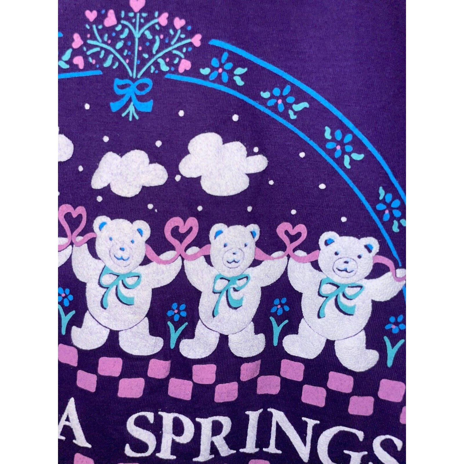 Jerzees Vintage Eureka Springs Shirt Teddy Bear Purple Tee VTG 90s L Size US L / EU 52-54 / 3 - 5 Thumbnail