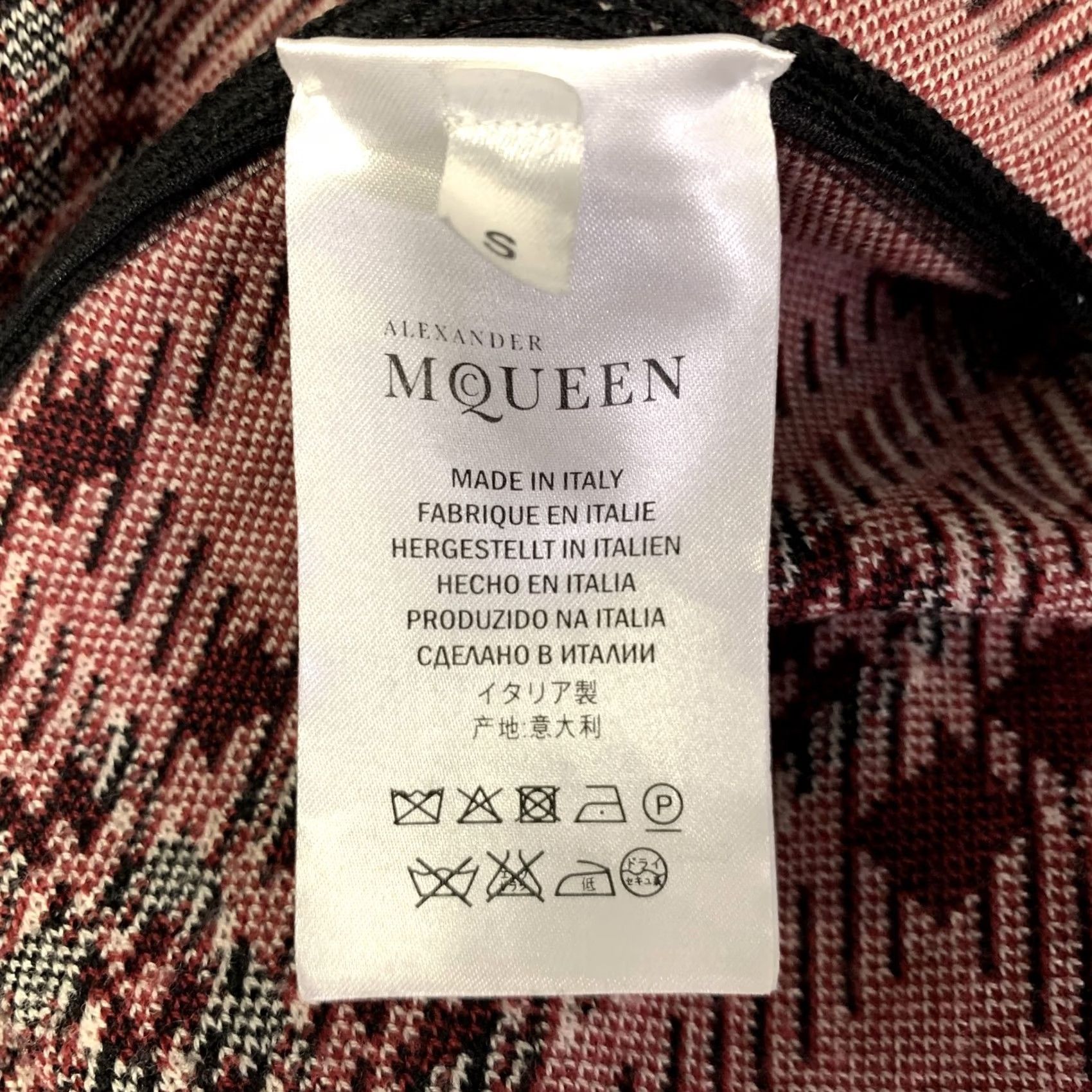 Alexander McQueen ALEXANDER MCQUEEN Dress Black Red Plaid Wool 3/4 Sleeves Knee-Length S Womens Size S / US 4 / IT 40 - 6 Thumbnail