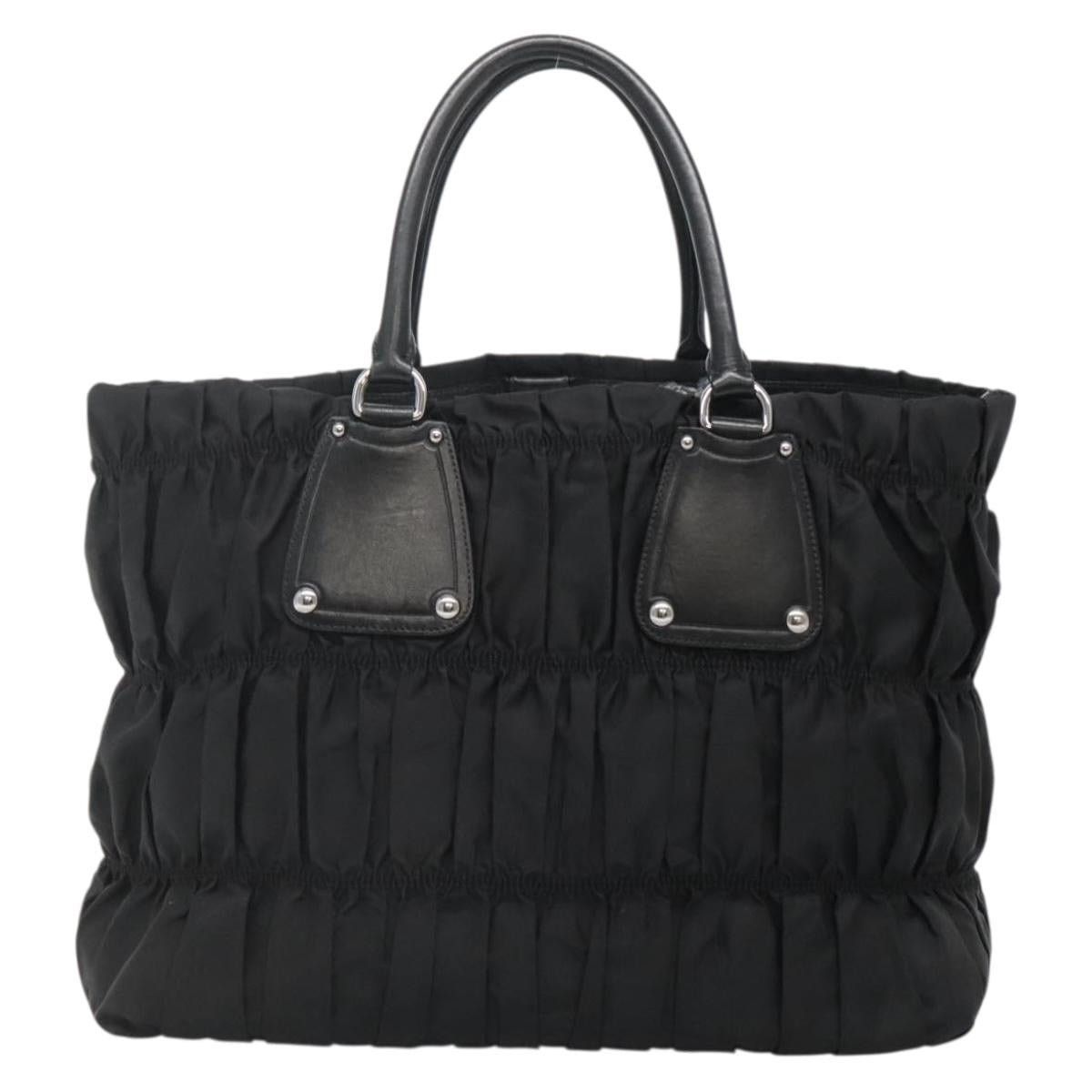 Prada PRADA Tote Bag Nylon Black Silver Size ONE SIZE - 3 Thumbnail