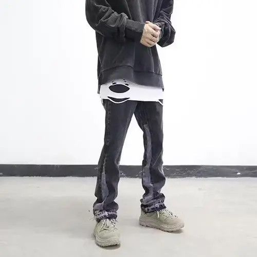 Japanese Brand × Jean Retro heavy industry yellow mud dyed bootcut jeans Size US 32 / EU 48 - 4 Thumbnail