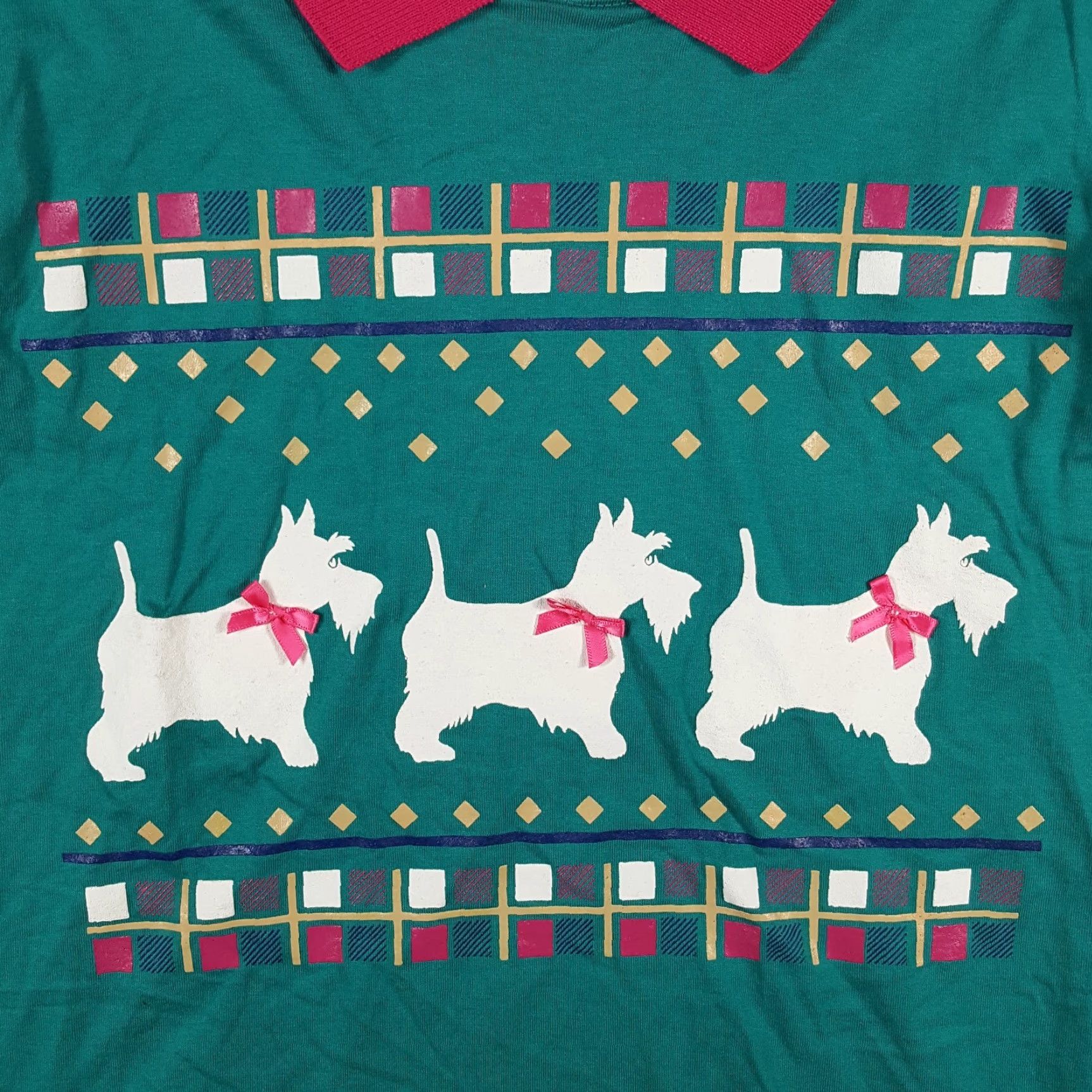 Vintage VINTAGE Blooming & Co Dog T-Shirt Small Blue Collared Scottish Terrier 90s Mens Size US S / EU 44-46 / 1 - 3 Thumbnail