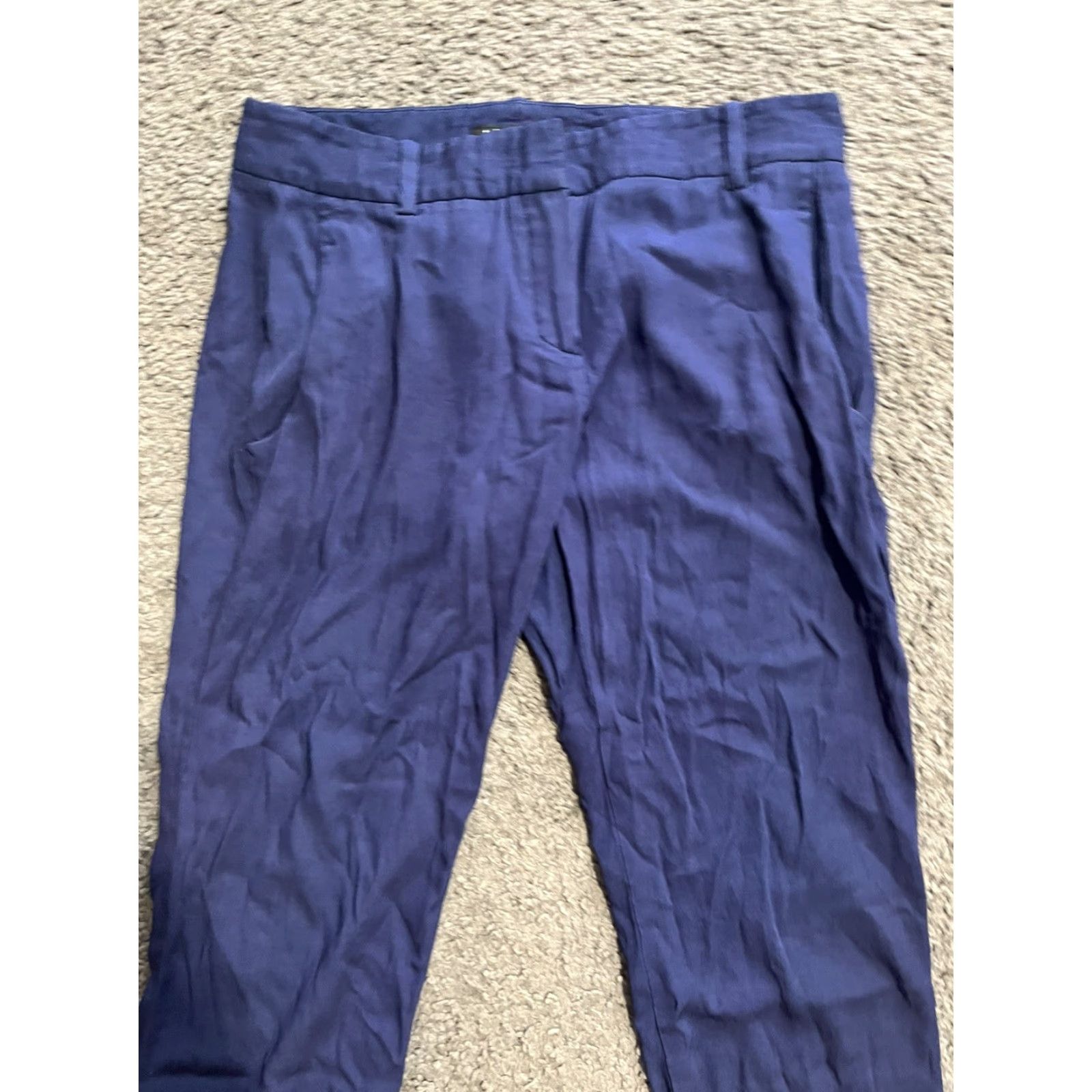 Theory Theory Capris Pants Women Sz 4 Blue Viscose Zipper Pockets Inseam 23" Regular Rise 8.5-10.5" Jersey Casual Business Women Size 27" / US 4 / IT 40 - 2 Thumbnail