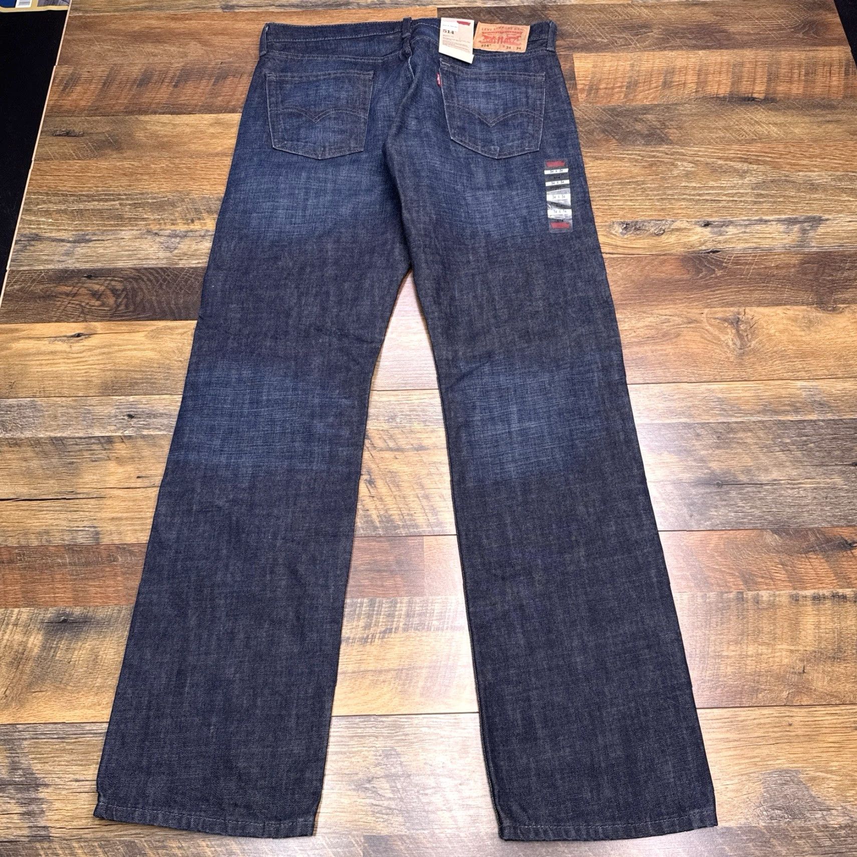Levi's Levi's 514 Straight Jeans Mens 34x34 Mid Rise Slim Fit Denim Blue 5-Pocket Size US 34 / EU 50 - 3 Thumbnail