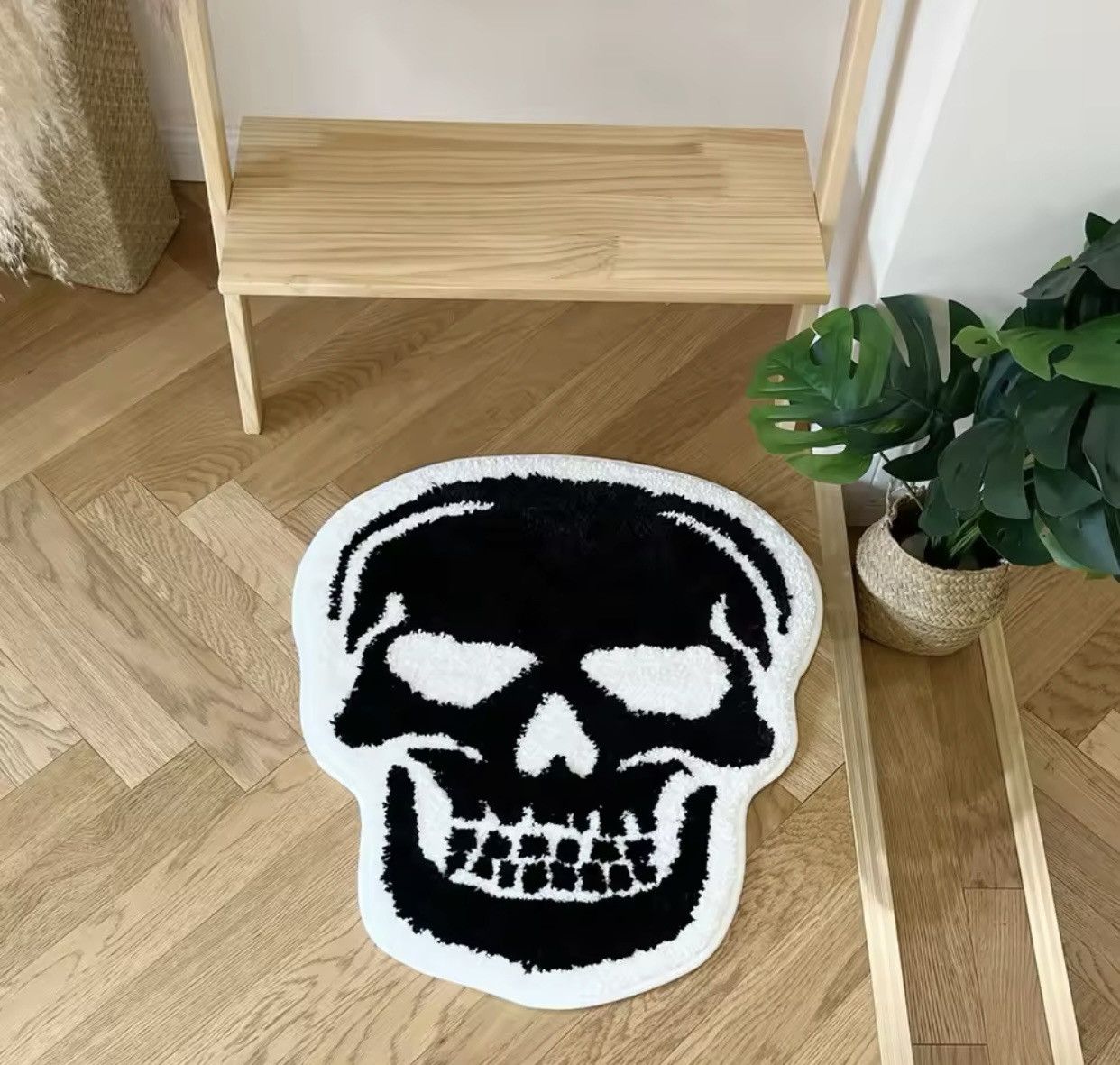 Japanese Brand Skull Bath Mat Tufted Rug Size ONE SIZE - 3 Thumbnail