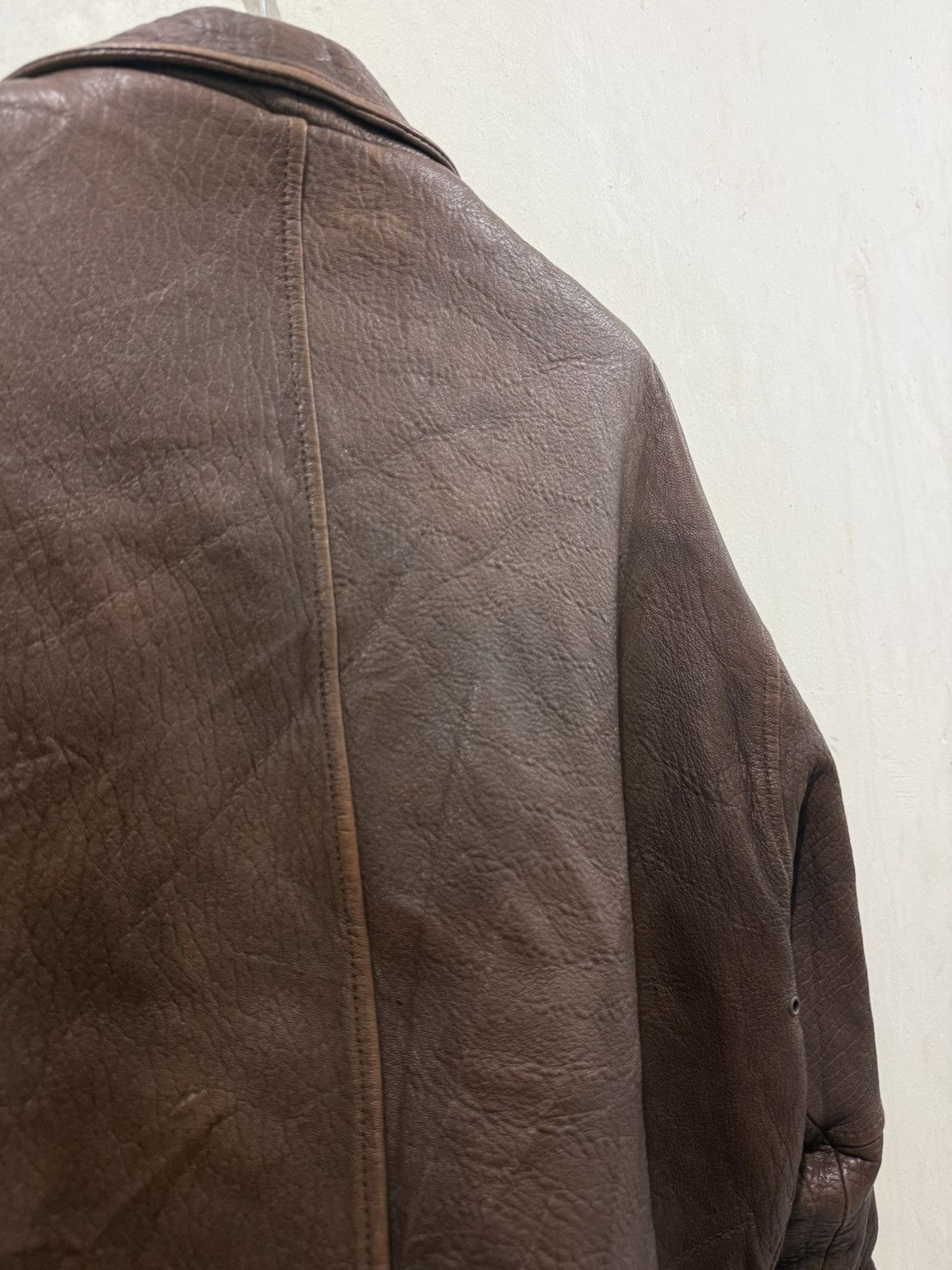 Vintage VTG Cigar Branch Aviator Leather Jacket Size US L / EU 52-54 / 3 - 9 Thumbnail