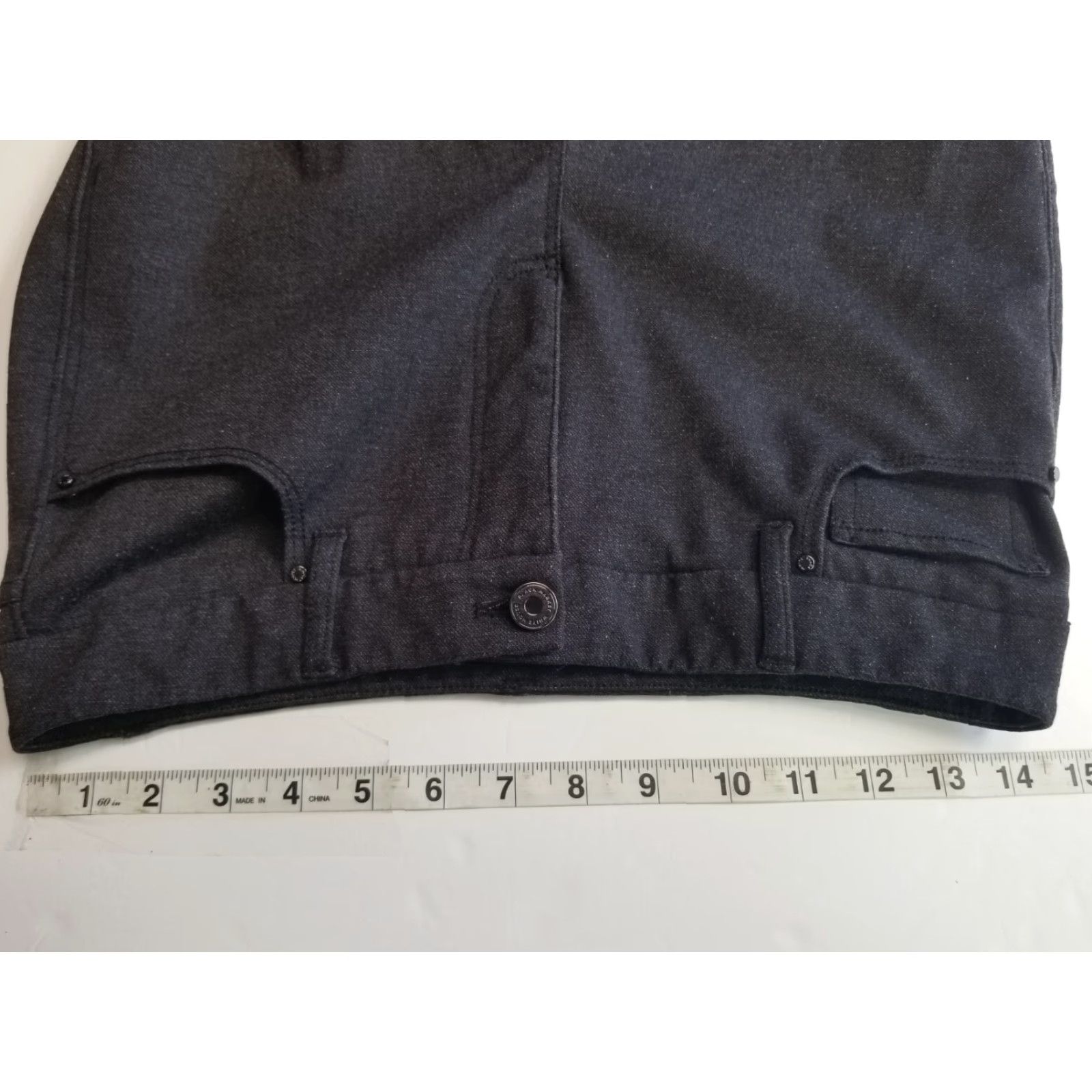 White House Black Market White House Black Market Women's Pants Skinny High Rise Slim Inseam 28 in Size 6 Gray Blue Pattern Solid Dress Pants Size 28" / US 6 / IT 42 - 3 Thumbnail