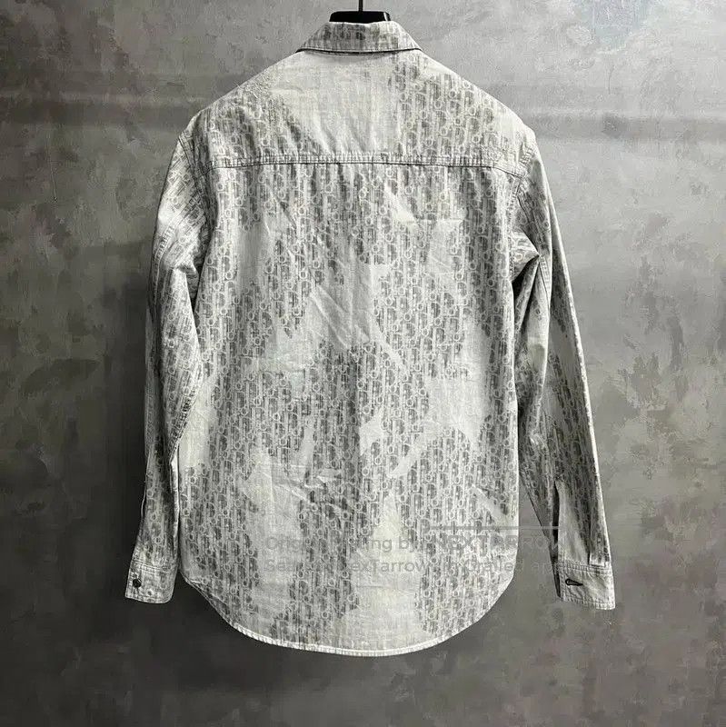 Dior Dior Gray Cotton Long Sleeve Shirt . Size US S / EU 44-46 / 1 - 2 Thumbnail