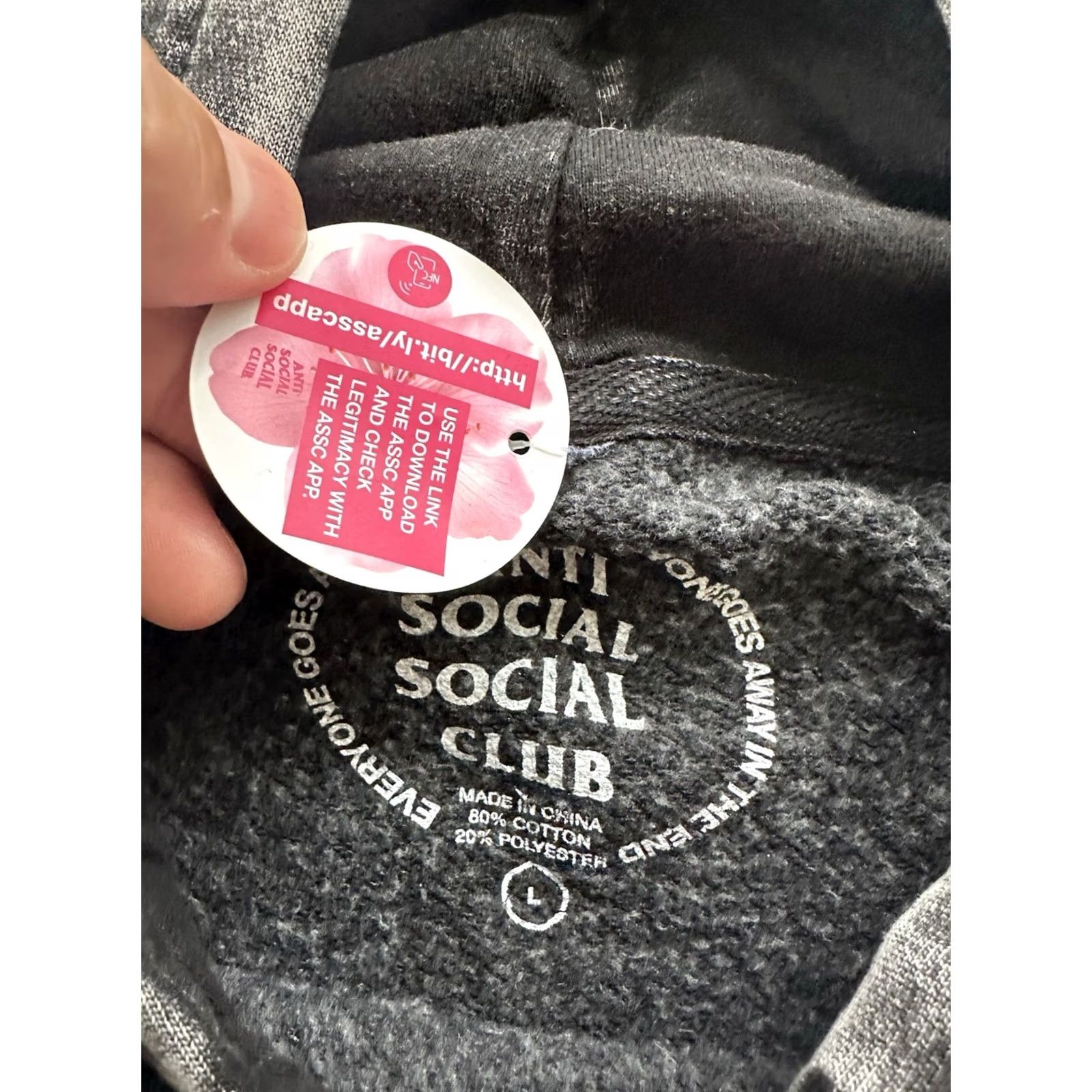 Anti Social Social Club VINTAGE? Anti Social Social Club Hoodie Men L Washed Black Pink Logo NEW Size US L / EU 52-54 / 3 - 7 Thumbnail