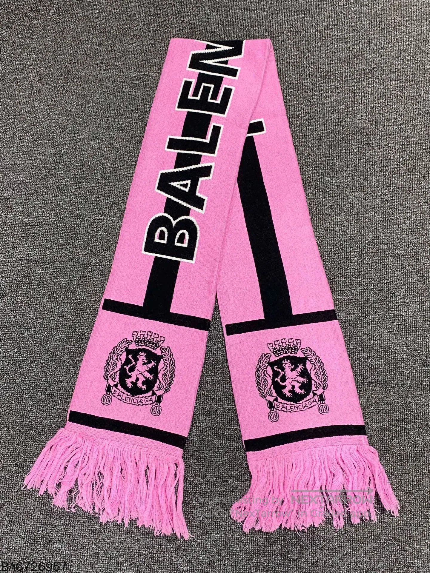 Balenciaga Balenciaga Logo Pink Cashmere Blend Scarf. Size ONE SIZE - 1 Thumbnail