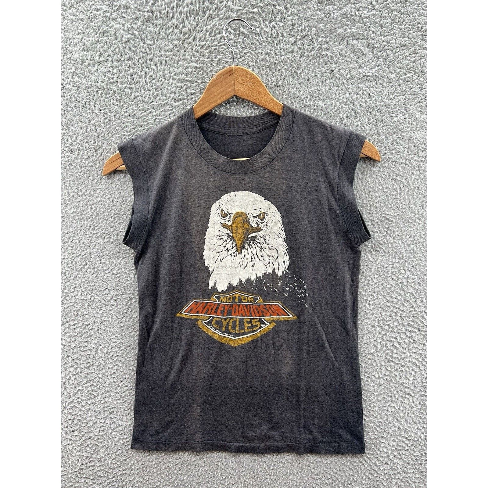 Harley Davidson 1982 Harley Davidson Motorcycles Eagle Sleeveless T-Shirt Size US M / EU 48-50 / 2 - 1 Thumbnail