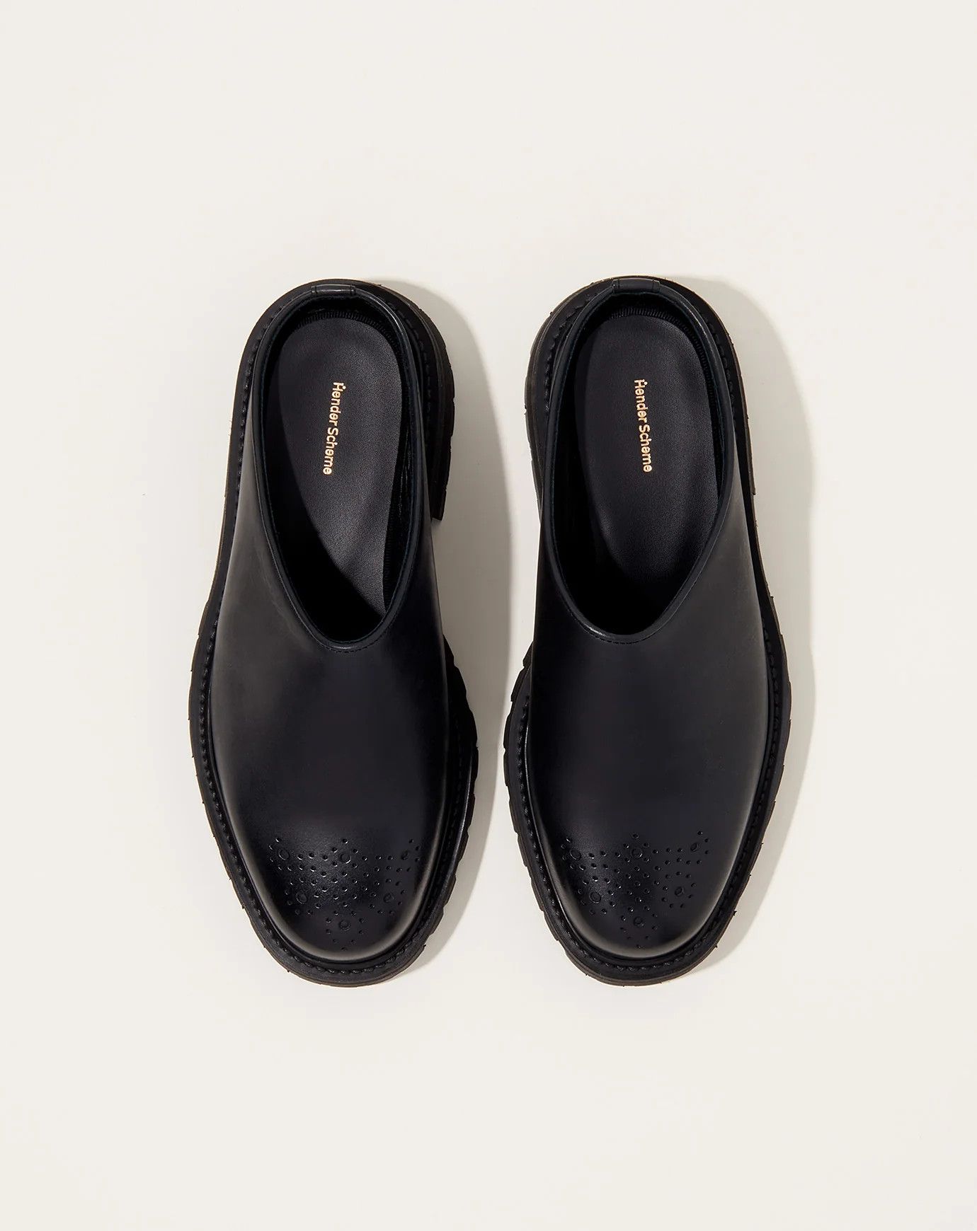image of Hender Scheme Commando Mule Shoes in Black, Men's (Size 8)