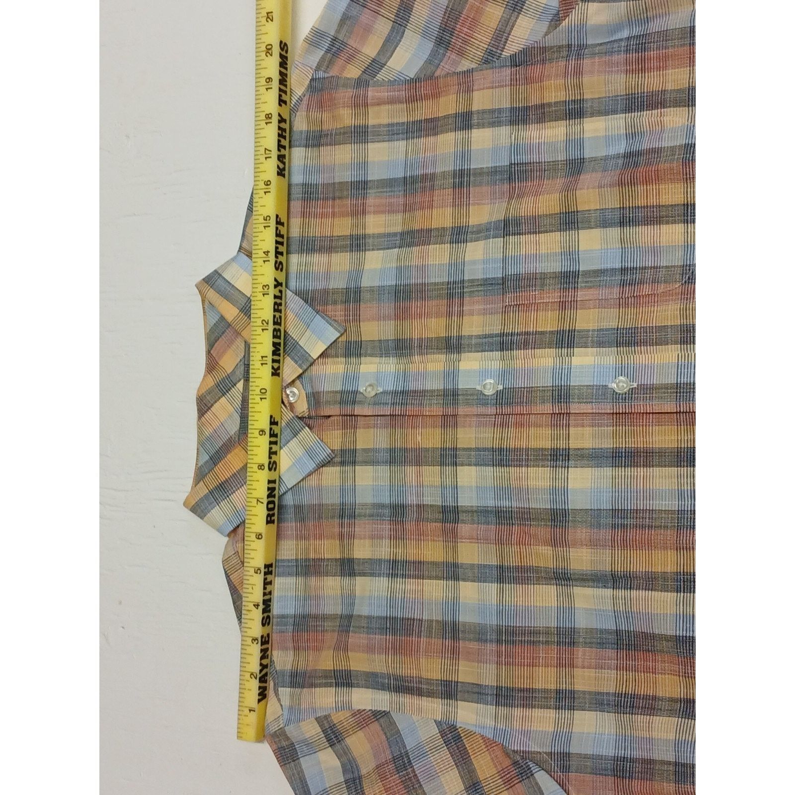 Roundtree & Yorke Roundtree & Yorke Gold Label (Large) Multicolor Plaid Shirt Size US L / EU 52-54 / 3 - 5 Thumbnail