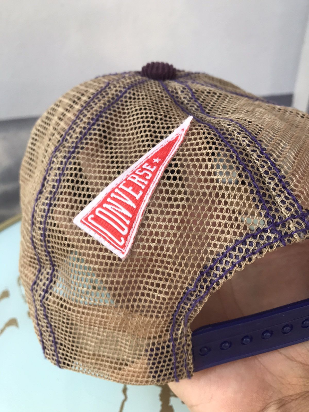 Vintage Vintage Converse Corduroy Logo Trucker Hat Size ONE SIZE - 5 Thumbnail