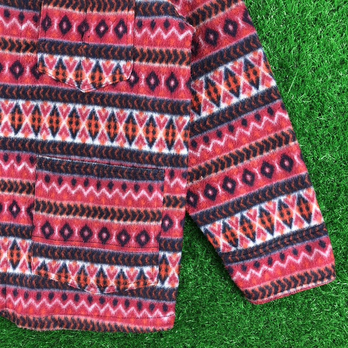 Japanese Brand Vintage 90's Navajo Fleece Chore Jacket by GQ Ford Size US XL / EU 56 / 4 - 3 Thumbnail