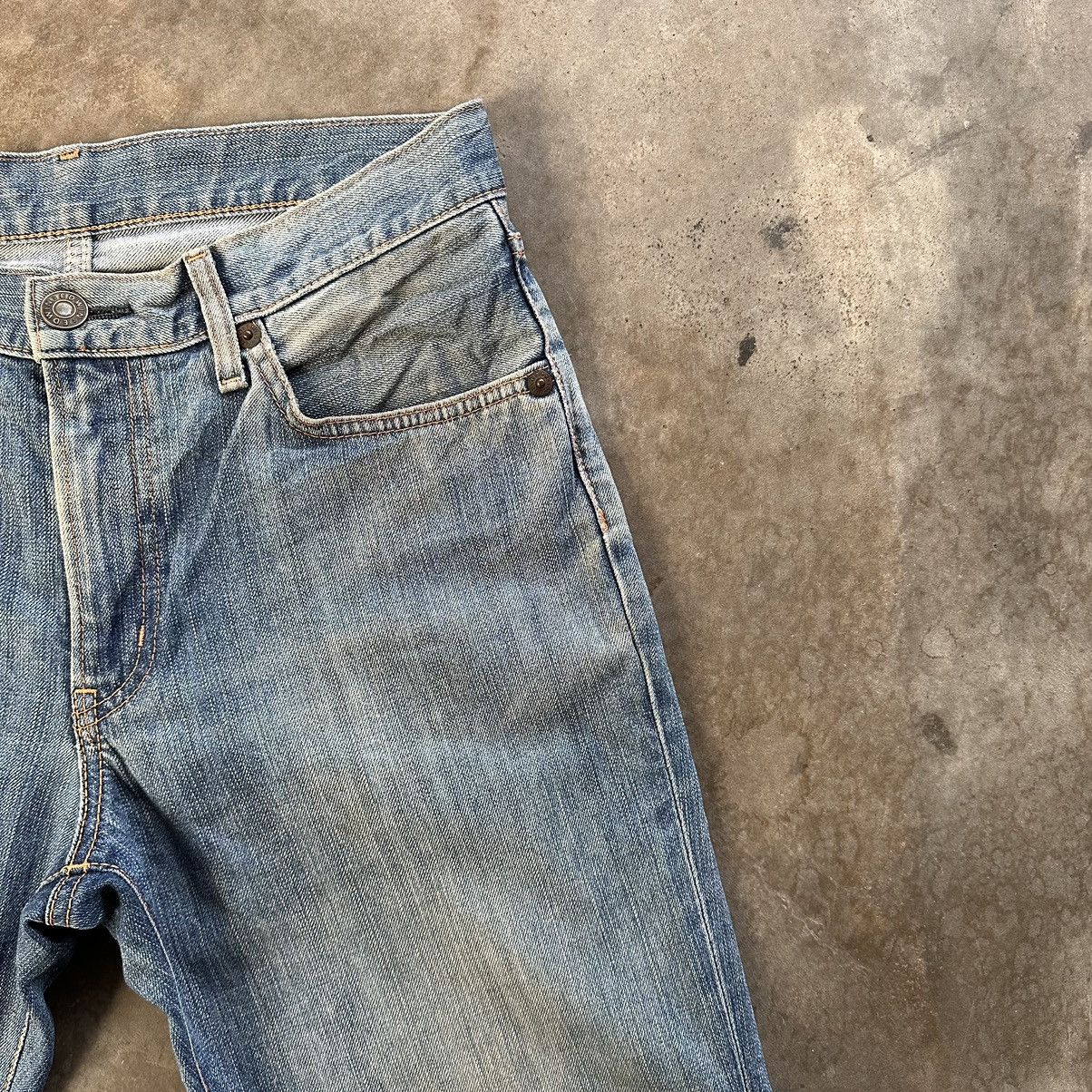 Japanese Brand Vintage Edwin Distressed Jean Rusty Faded Denim Pant W31 Size US 31 - 5 Thumbnail