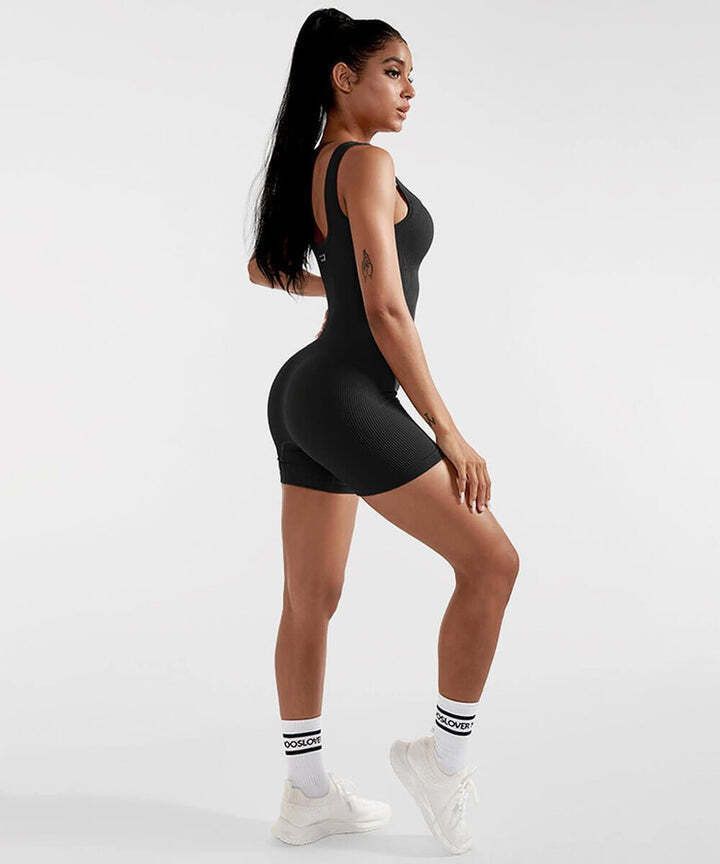 Other Mooslover Ribbed Tummy Control Seamless Romper in Black - S Size XXL / US 16-18 / IT 52-54 - 8 Thumbnail