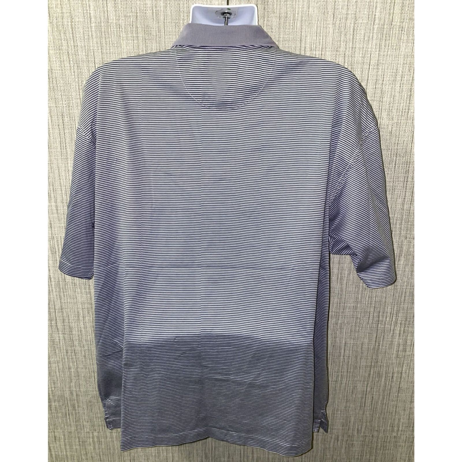 Vintage Tiger Woods Polo Shirt Mens Gray Striped Short Sleeve Golf XL Size Regular Men Size US XL / EU 56 / 4 - 4 Thumbnail