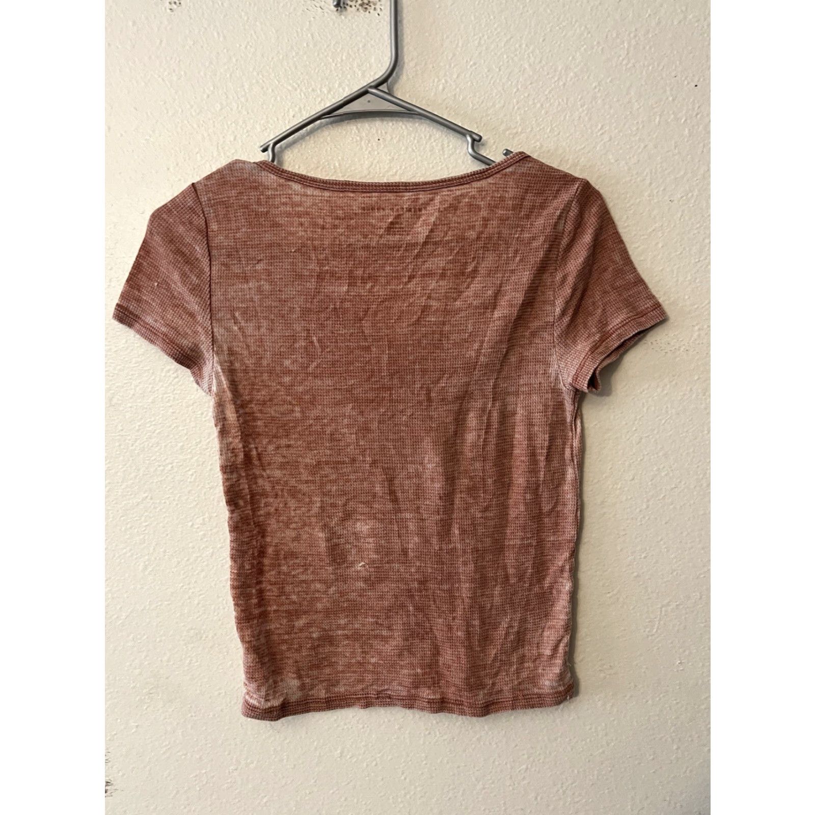 American Eagle Outfitters VINTAGE American Eagle Burnt Red Crop Top Shirt Size Small Button Down Size S / US 4 / IT 40 - 3 Thumbnail