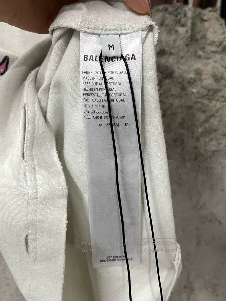 Balenciaga Gothic Letter Slim Fit Long Sleeve