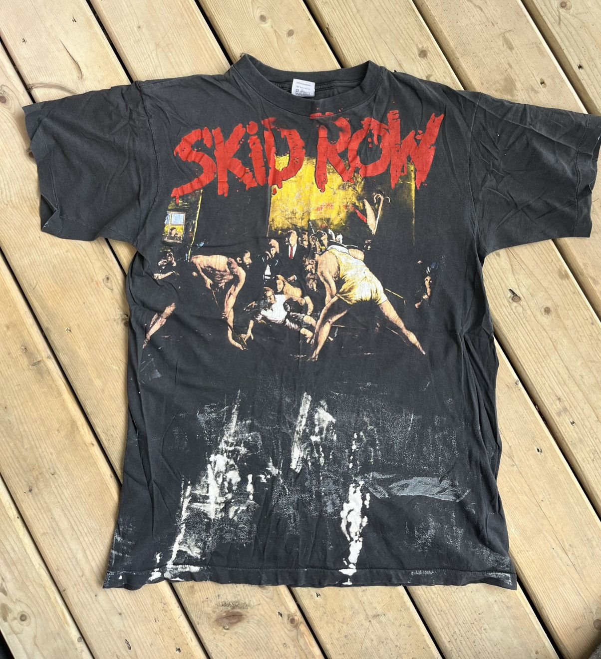 Vintage 1991 SKID ROW SINGLE STITCH ROCK TOUR CONCERT TEE Size US XL / EU 56 / 4 - 1 Thumbnail