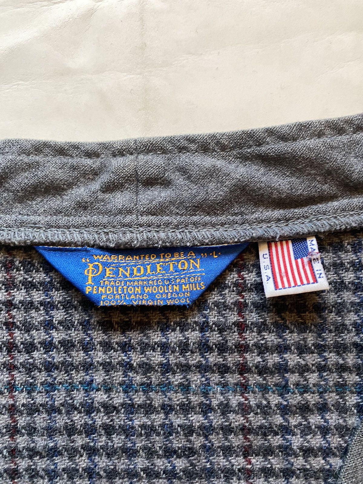 Pendleton × Vintage Pendleton Houndstooth Wool Cardigan Size US L / EU 52-54 / 3 - 2 Thumbnail