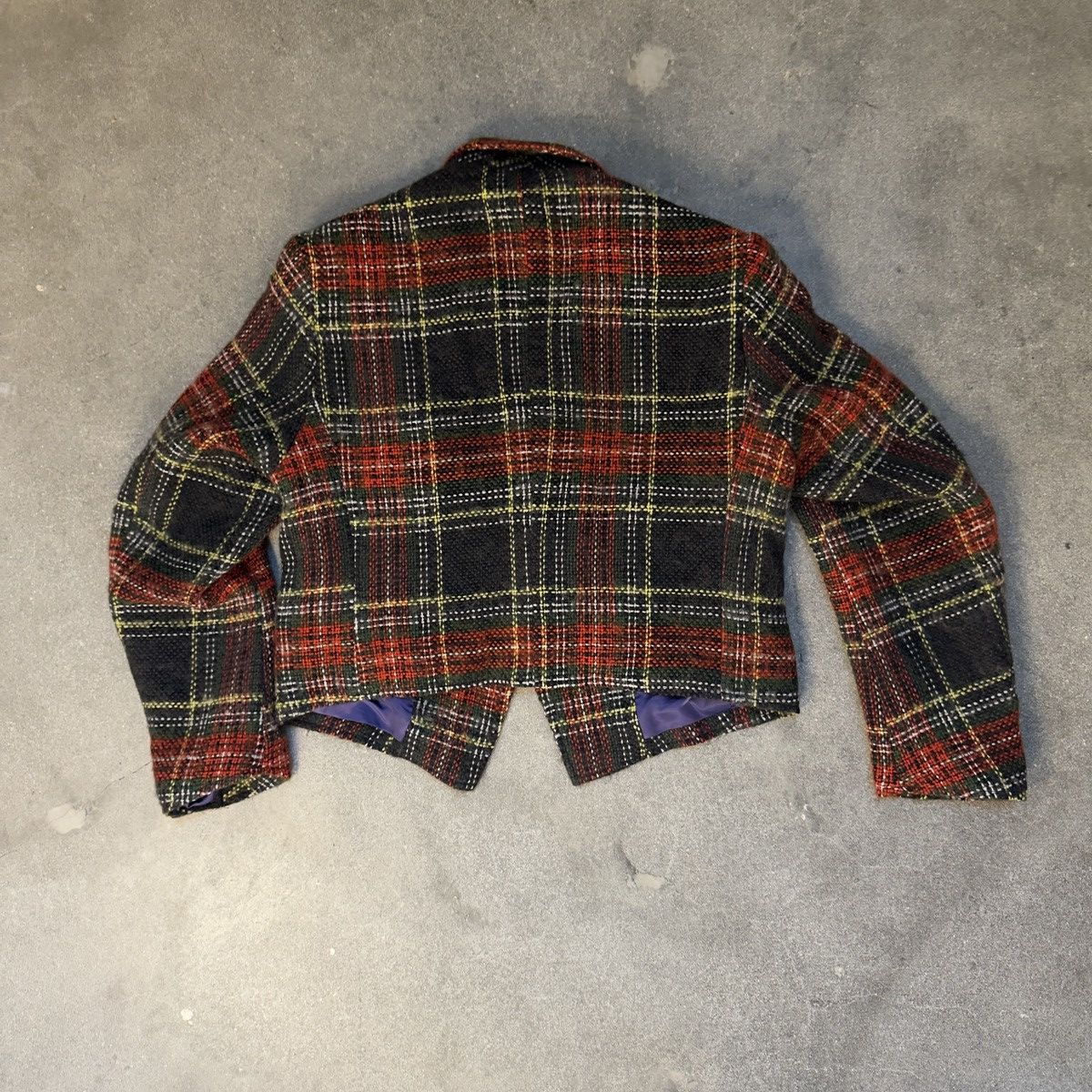 Needles Needles Peak Lapel Short Jacket Plaid Wool XS Japan Size US XS / EU 42 / 0 - 2 Thumbnail