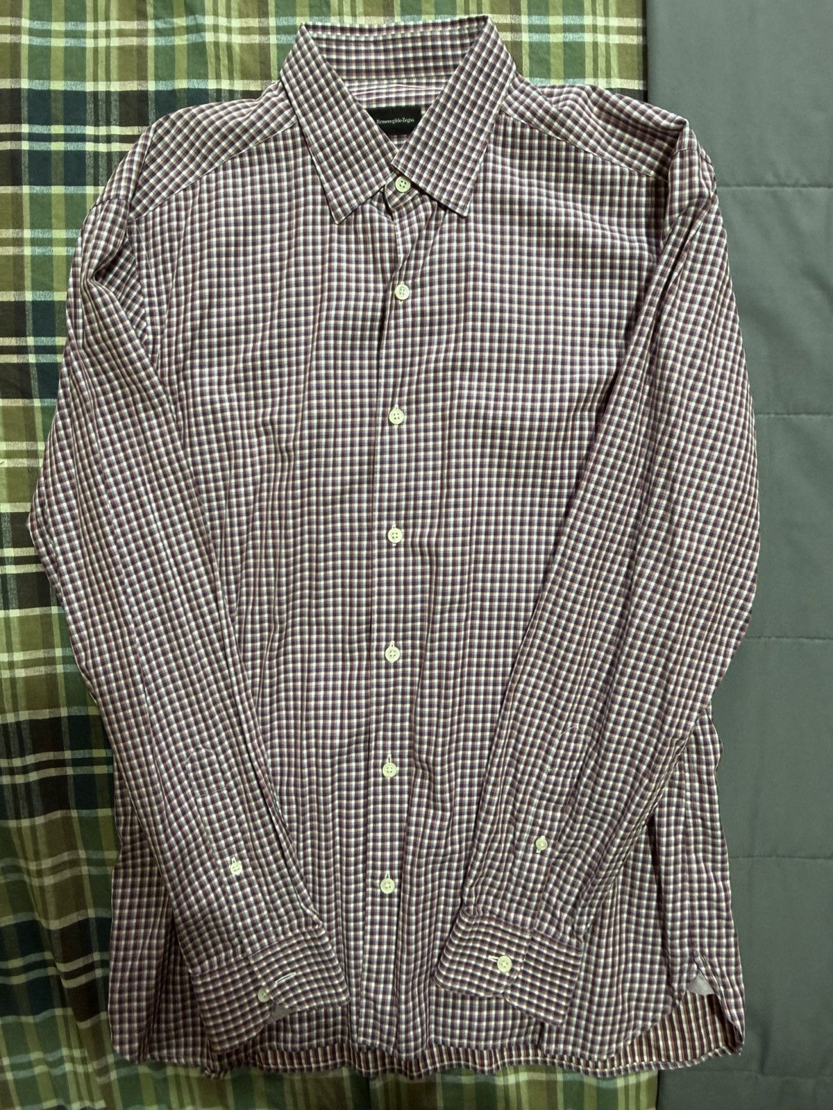 Ermenegildo Zegna Ermenegildo Zegna Plaid Shirt Size US L / EU 52-54 / 3 - 1 Thumbnail