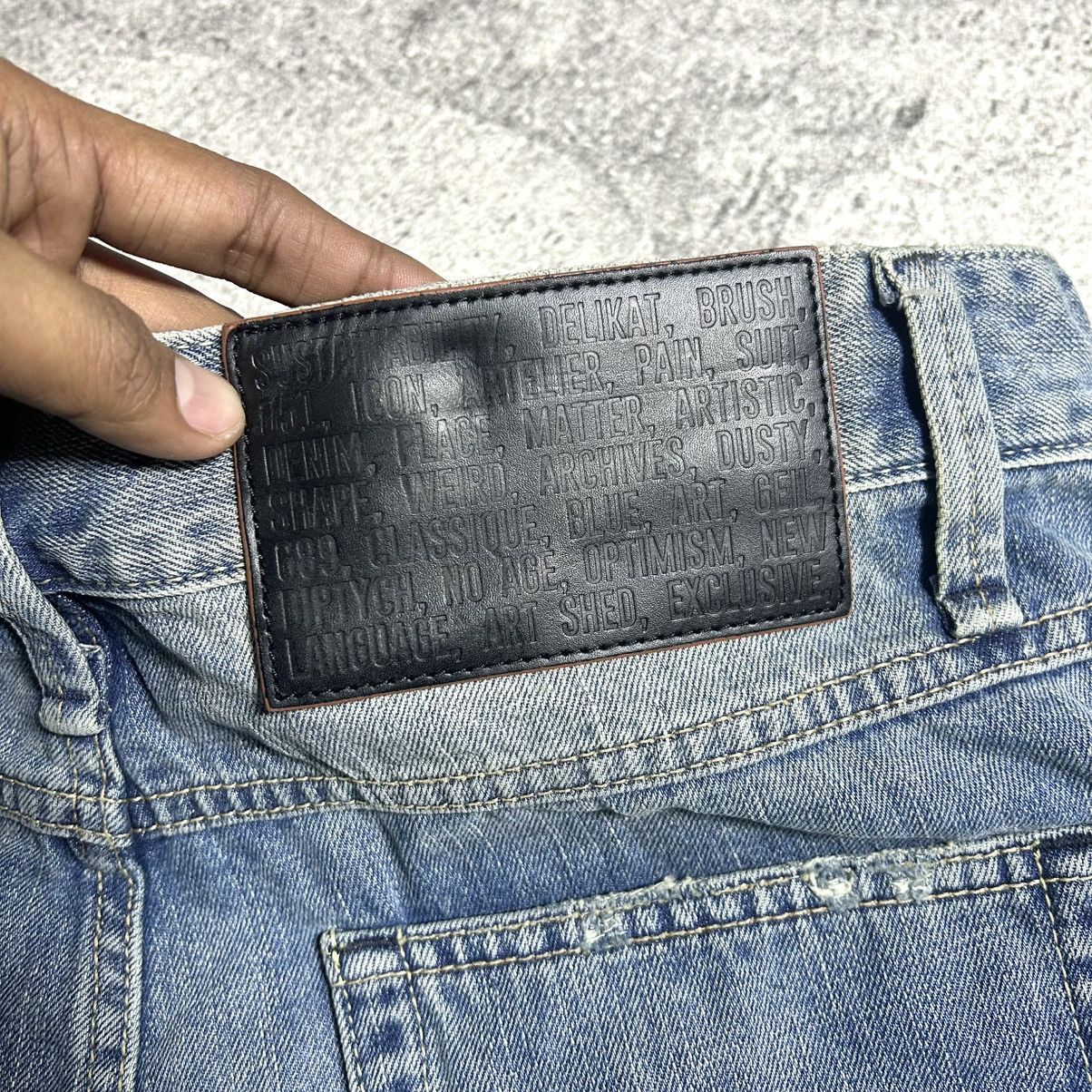 Japanese Brand Crazy Disstresed Denim PLACX CROP MILAN LOSE CROP TAPERED Size US 34 / EU 50 - 16 Thumbnail