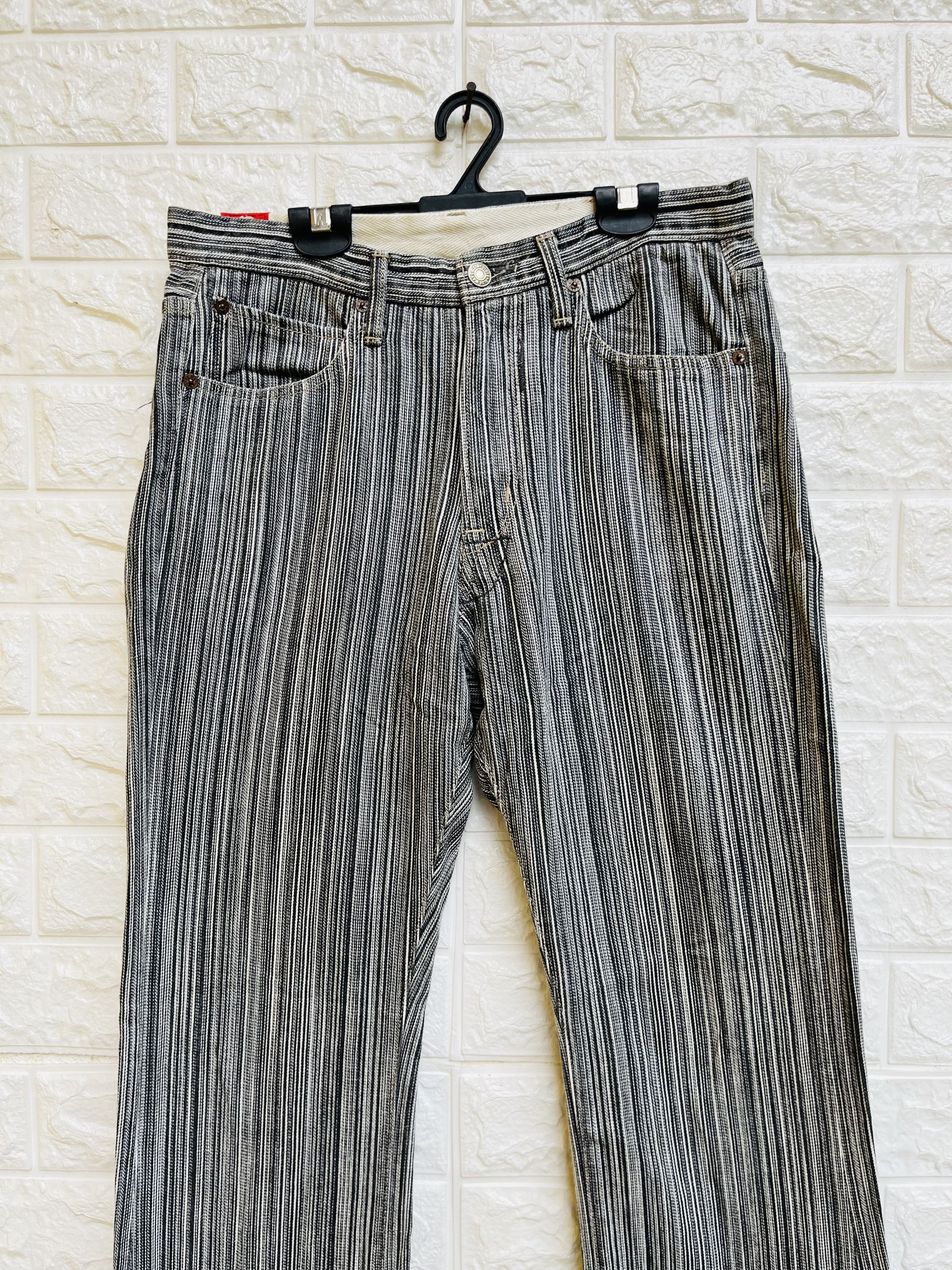 Japanese Brand × Vintage Vintage Blue Way Striped Japanese Designer Fashion Style Size US 29 - 3 Thumbnail