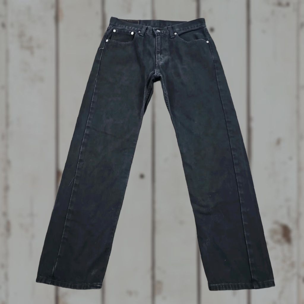 Levi's Levi's 505 Jeans Mens Regular Straight Denim Cotton 100% Black 30x31 33 Regular Fit Inseam 32 - Levi's 500 Series Size US 33 - 1 Thumbnail