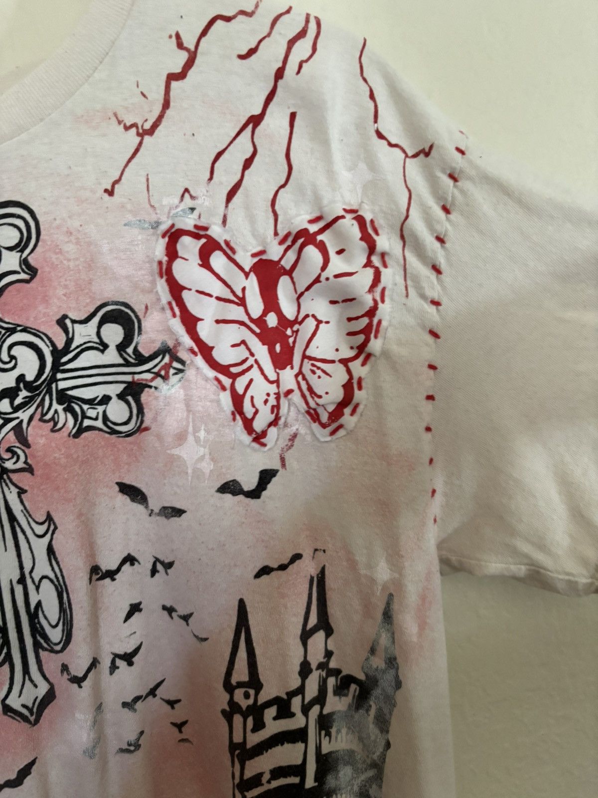 Other Custom Gothic Cross Patchwork Distressed T-Shirt Size US XL / EU 56 / 4 - 4 Thumbnail