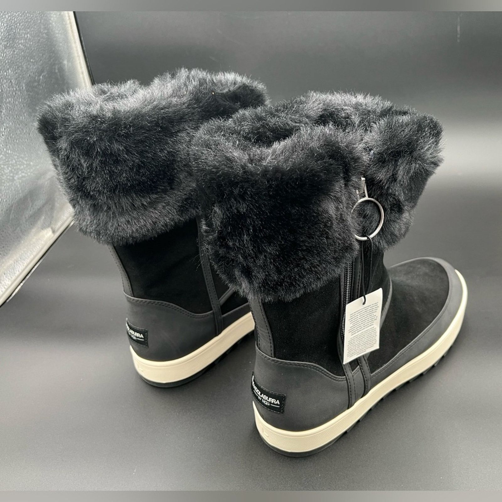 Ugg Koolaburra by UGG Tynlee Black Women's Faux Fur Suede Boot Size US 9 / IT 39 - 3 Thumbnail