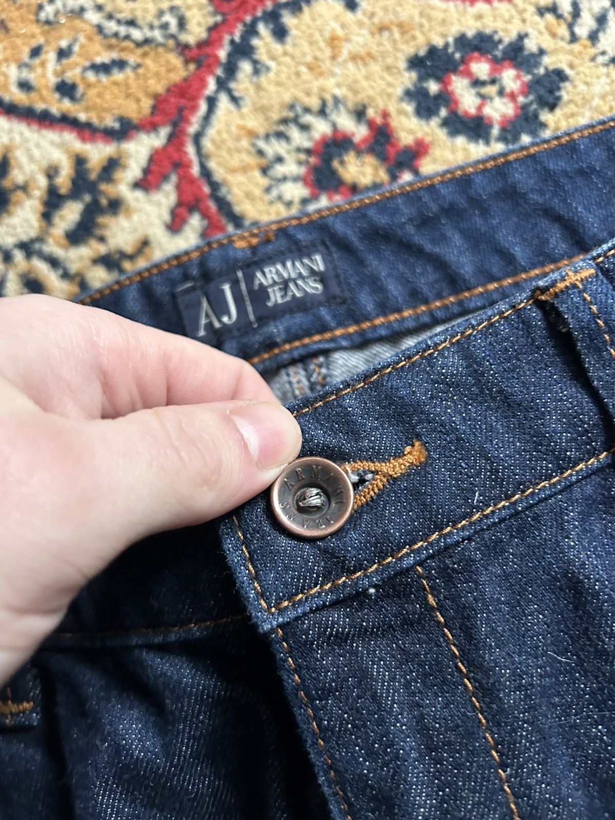 Giorgio Armani × Vintage Vintage Armani Jeans metal logo y2k style denim Size US 30 / EU 46 - 11 Thumbnail