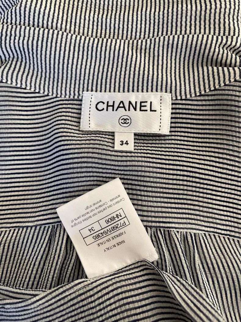 Chanel Chanel 24p grey wood-eared shirt Size XXS / US 00 / IT 34 - 3 Thumbnail