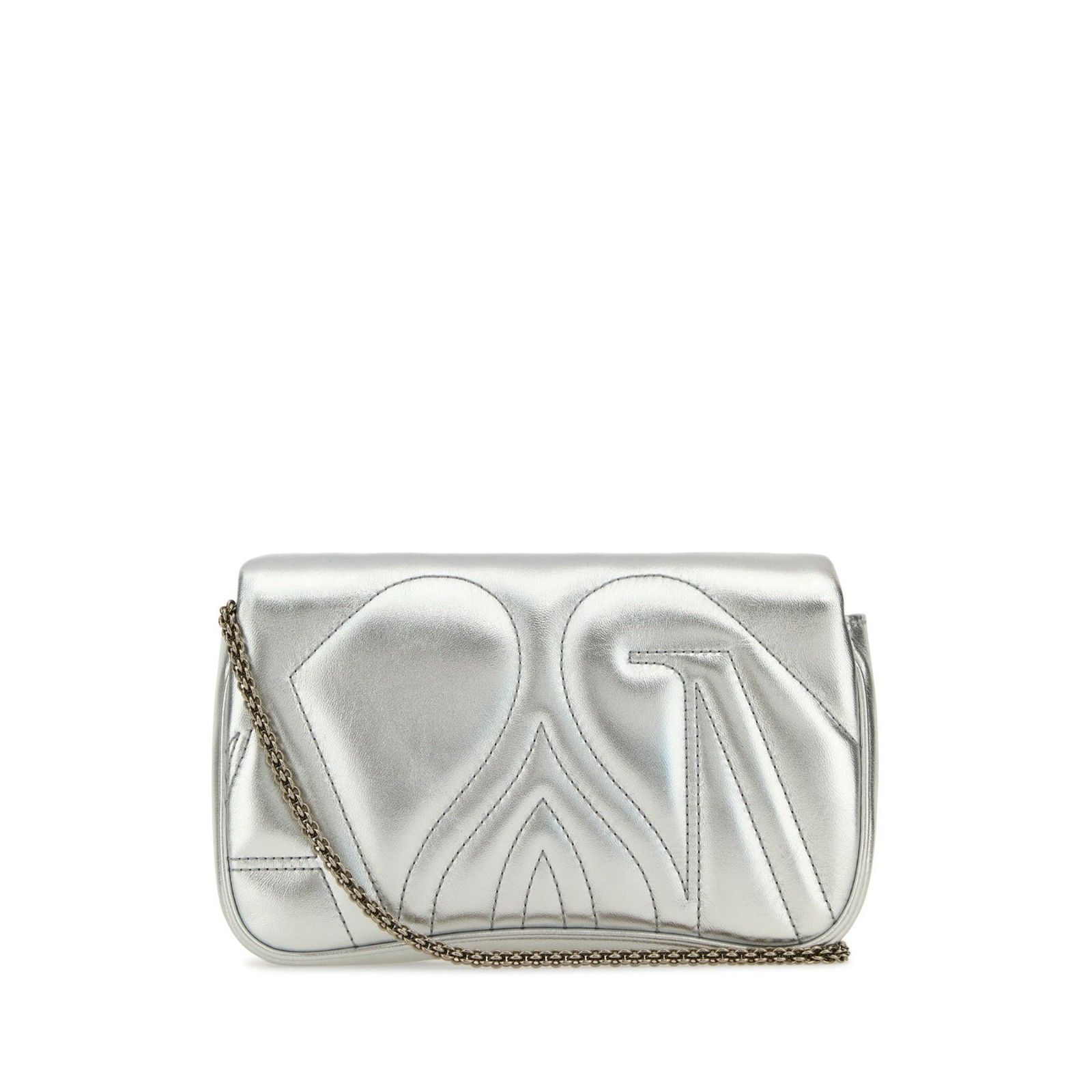 Alexander McQueen ALEXANDER MCQUEEN Seal Mini Gray/Silver Shoulder Bag New & A Size ONE SIZE - 3 Thumbnail