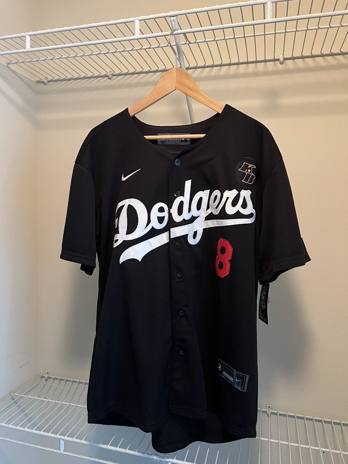 MLB Kobe Bryant Dodgers #8 Memorial Jersey Black L Size US L / EU 52-54 / 3 - 1 Thumbnail
