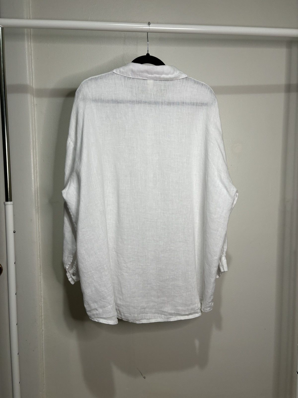 Vintage Vintage White Linen Button-Up Shirt Size US XL / EU 56 / 4 - 6 Thumbnail