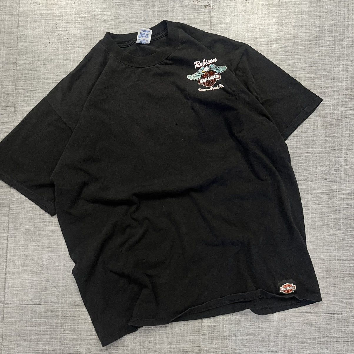 Harley Davidson × Vintage VTG 90s Harley Davidson Daytona Beach Single Stitch Size US XL / EU 56 / 4 - 1 Thumbnail