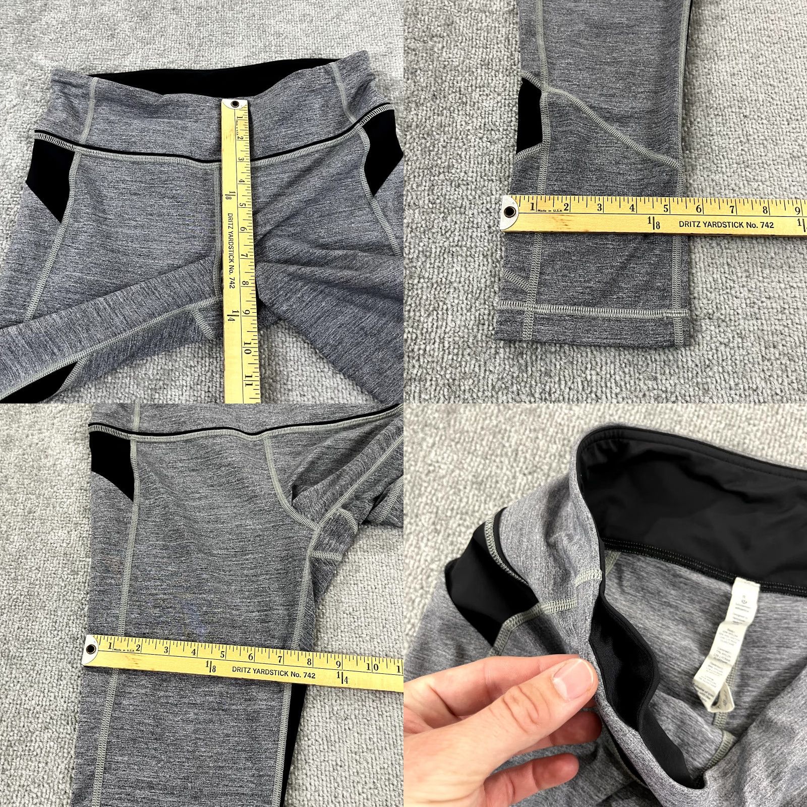 Lululemon LULULEMON Leggings Women Size 8 PACE RIVAL CROP 22" Yoga Running Pocket Gray Cropped Athletic Size 30" / US 8 / IT 44 - 8 Thumbnail