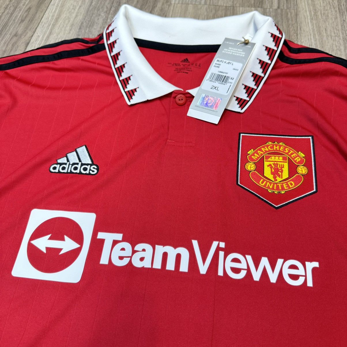 Adidas Manchester United 22/23 Longsleeves home shirt #7 Ronaldo Size US XXL / EU 58 / 5 - 3 Thumbnail