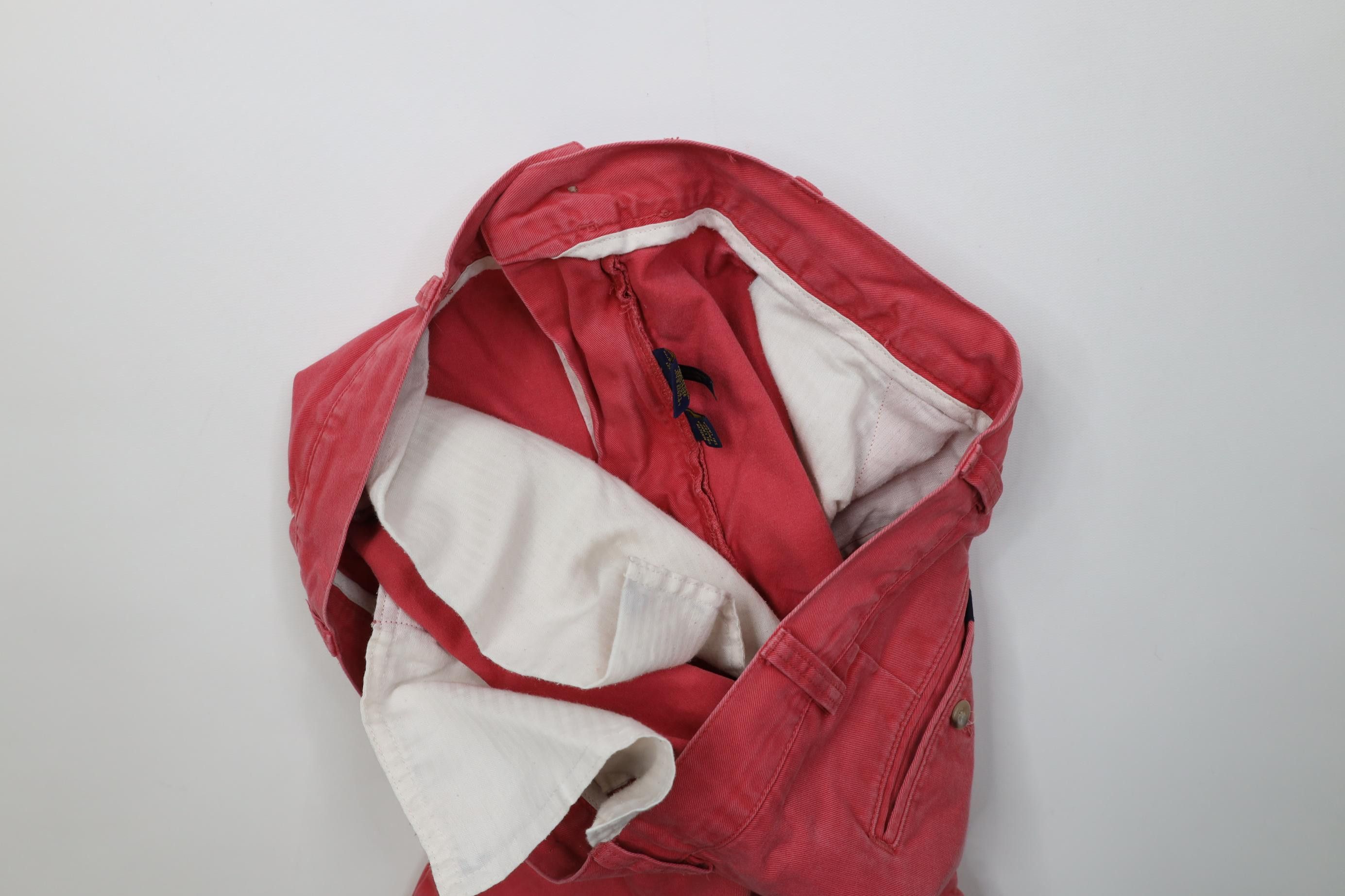 Polo Ralph Lauren Vintage Y2K Ralph Lauren Above Knee Chino Golf Shorts Red Size US 36 / EU 52 - 9 Thumbnail