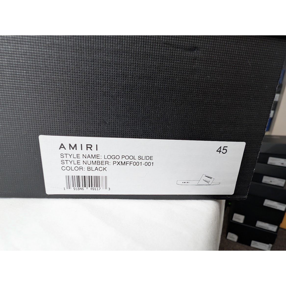 Amiri o1rshd1 Logo Pool Slide Slipper in Black/White Size US 12 / EU 45 - 20 Thumbnail