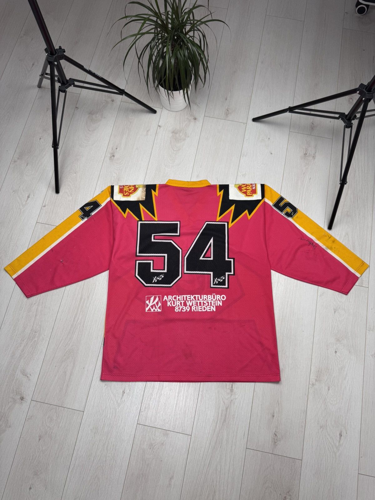 NHL MATCHWORN Rapperswil Jona Lakers Vintage Hockey Jersey 80s Size US XL / EU 56 / 4 - 13 Thumbnail